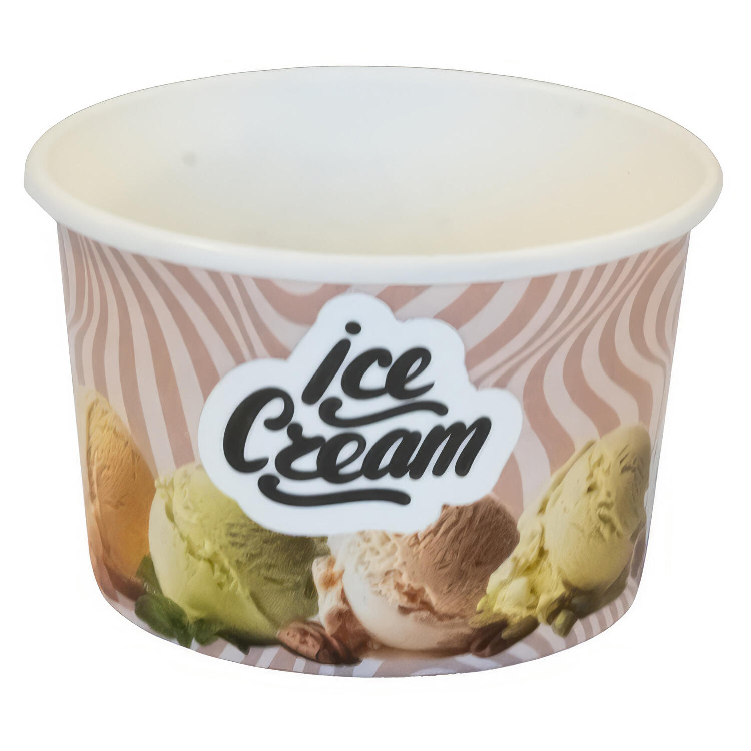 Eisbecher 140�ml bedruckt ICE CREAM �70 mm, 50 St�ck