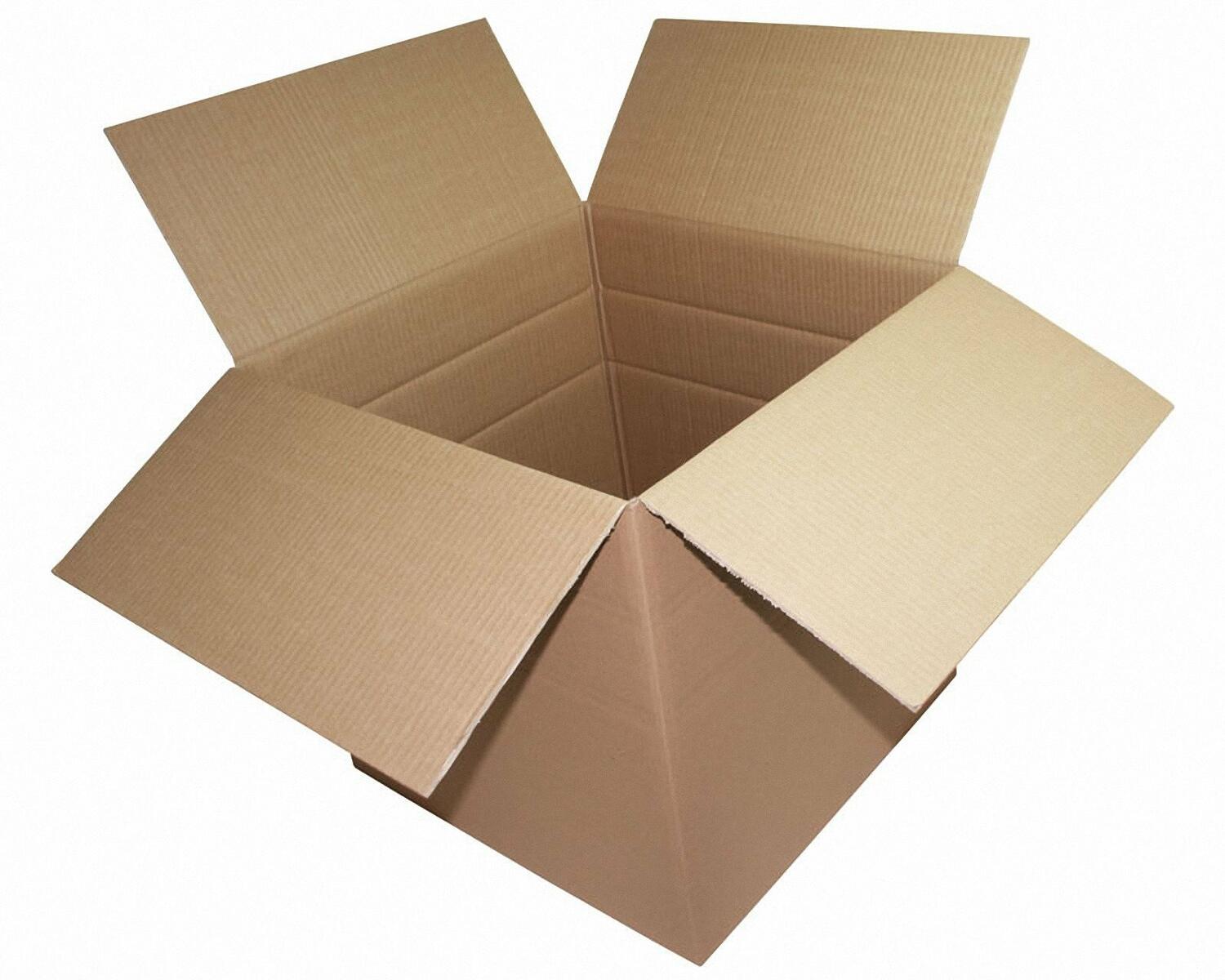 Faltkarton  500x500x(300)-500mm (Au�enma�) mit variabler H�he 2-wellig braun