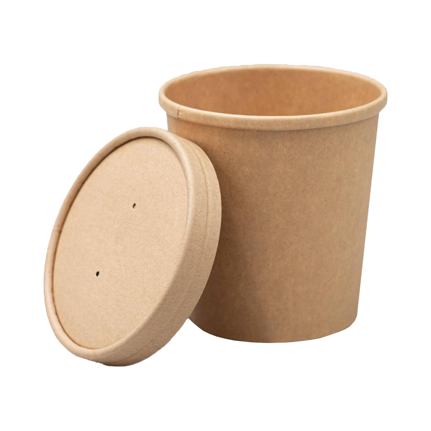 Suppenbeh�lter Suppenbecher inkl. Deckel aus Kraftpapier 400ml FSC�, 25 Stk.
