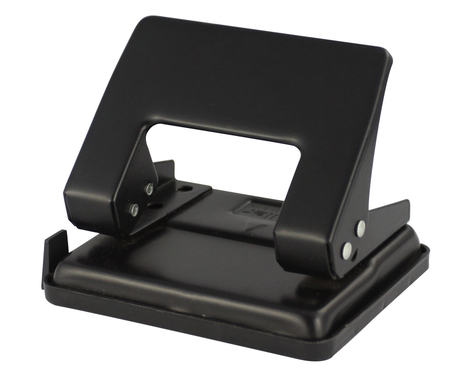 PAVO Premium B�rolocher mit Anschlagschiene f�r 20 Blatt Metallgeh�use, schwarz