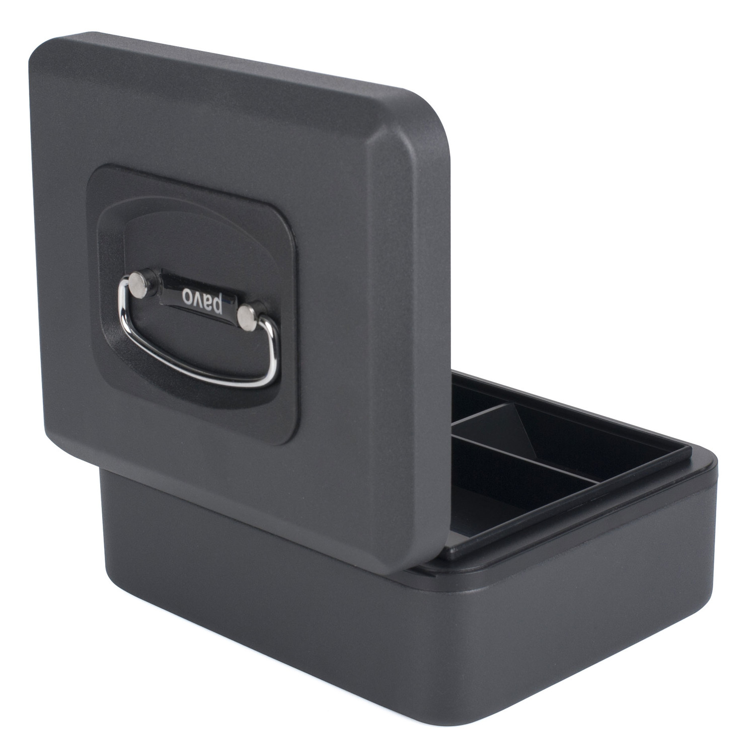 Deluxe Geldkassette mit praktischer �ffnungsfunktion 200mm, schwarz/anthrazit