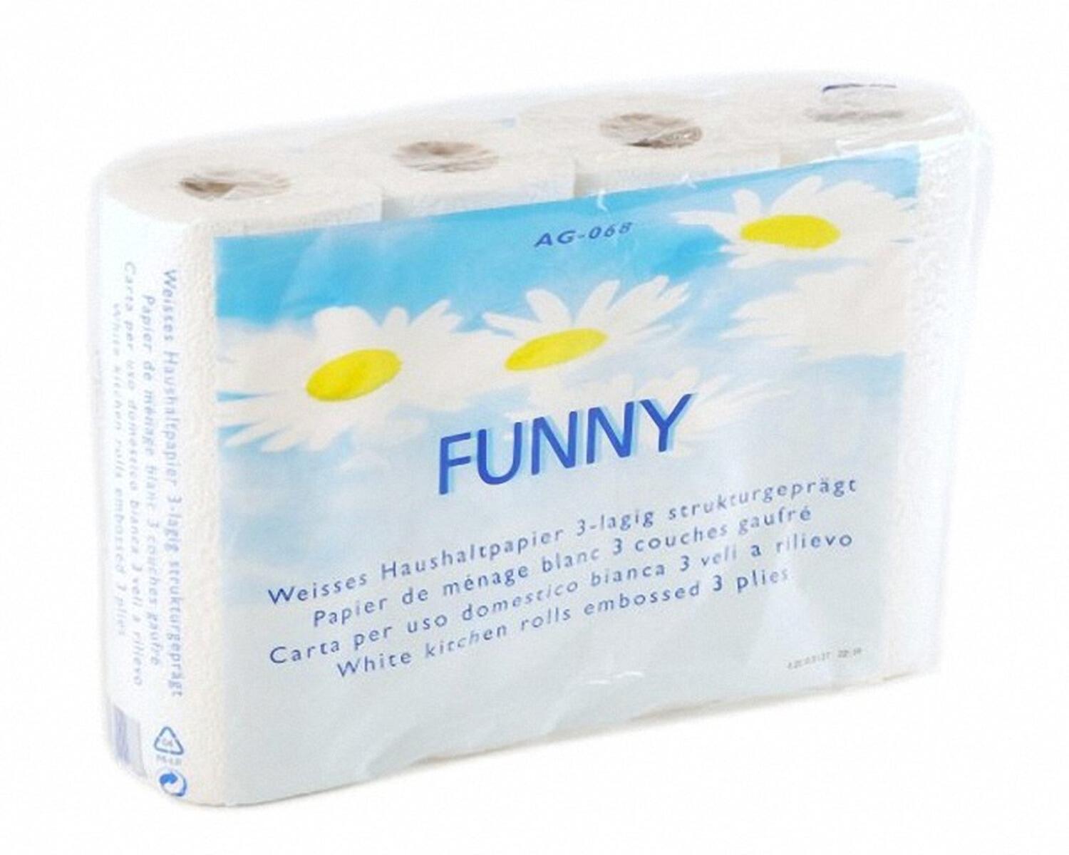 K�chenrollen 3-lagig, 50 Blatt, Zellstoff, extra saugf�hig, 48 Rollen