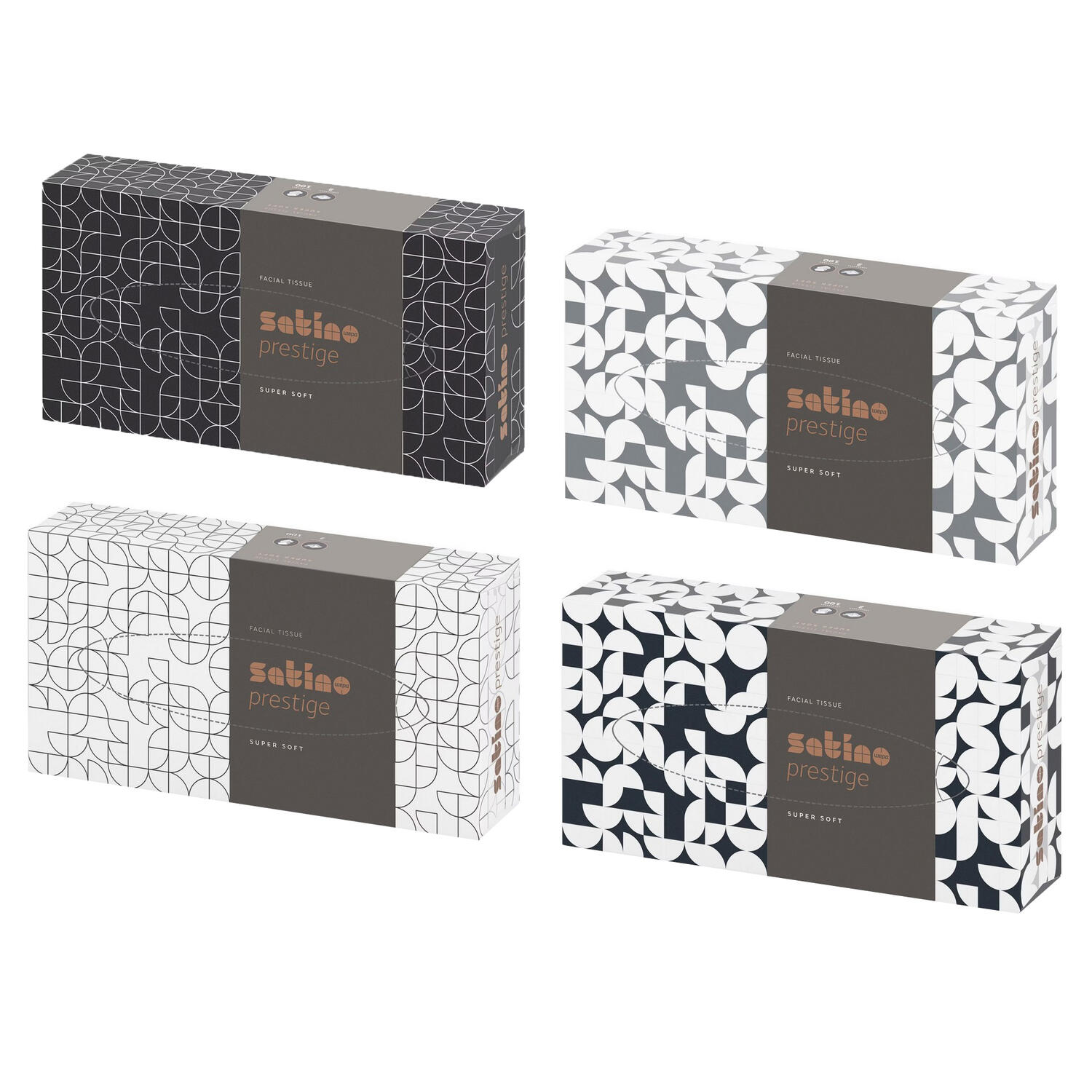 Satino Prestige Kosmetikt�cher Flachb.2lg Zellstoff 21 x 20,5 cm, 40 Boxen a 100 St�ck = 1 VE