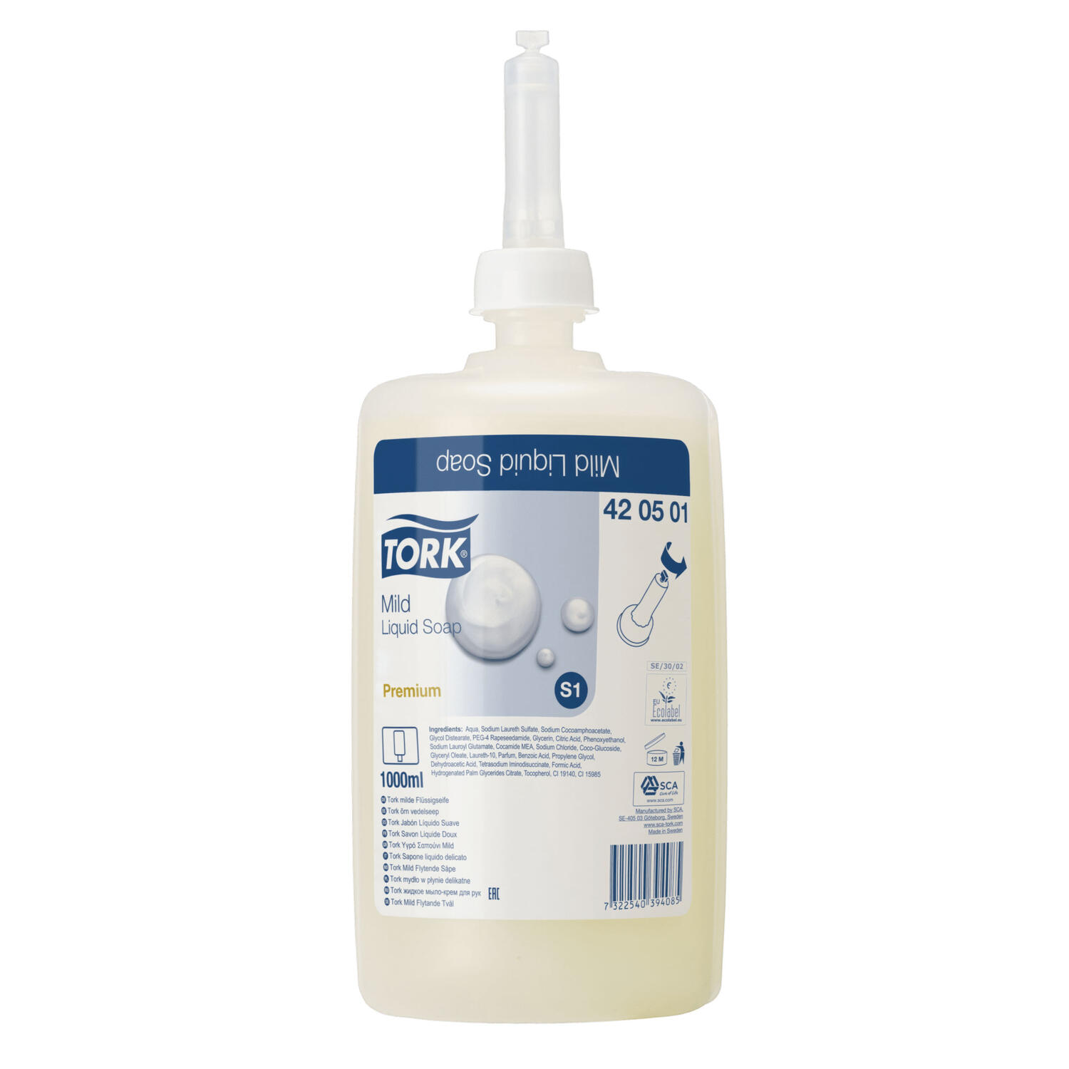 Tork Milde Seife, Premium Fl�ssigseife S1 6 Flaschen je 1000 ml