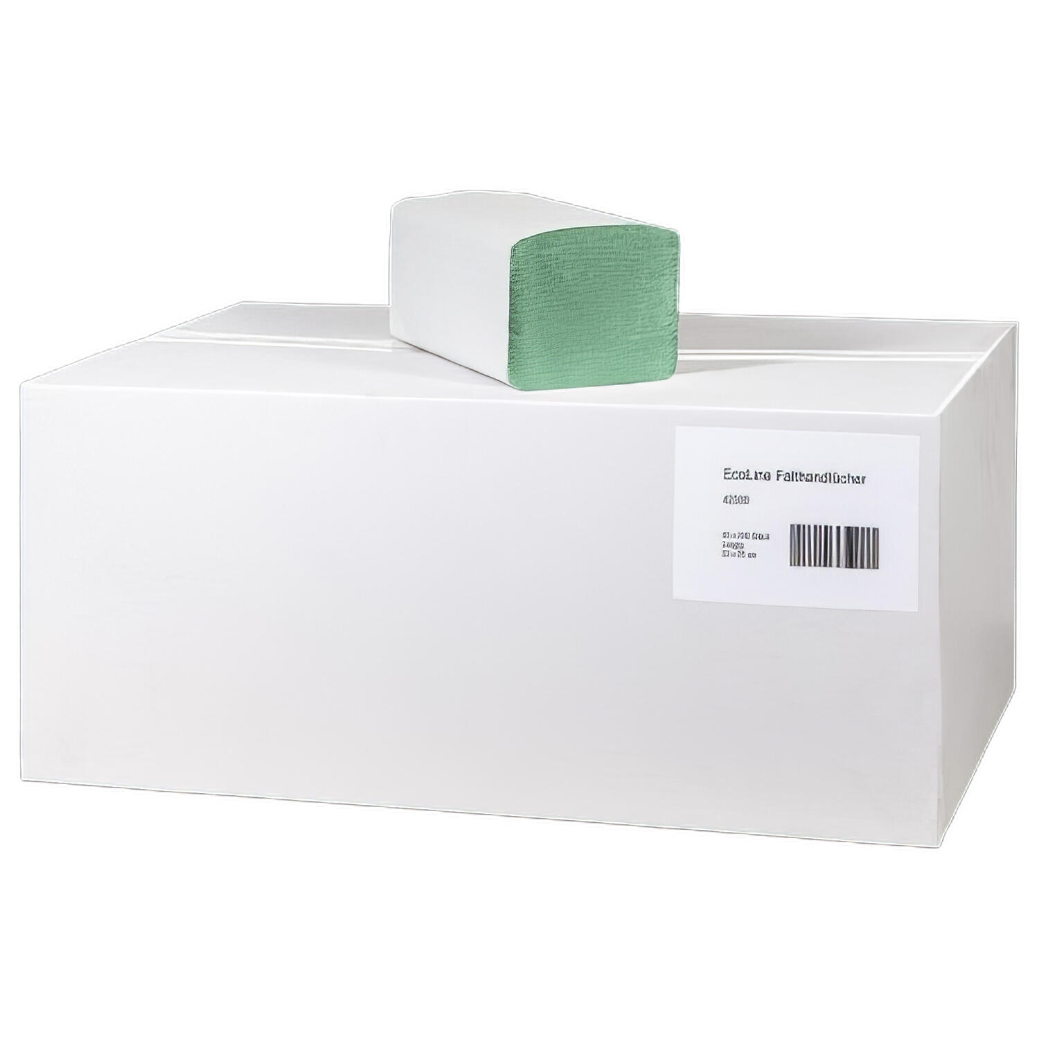 EcoLine Falthandt�cher V-Falz gr�n 25x23cm 2-lagig 20 x 200 St�ck = 4000 Stk.
