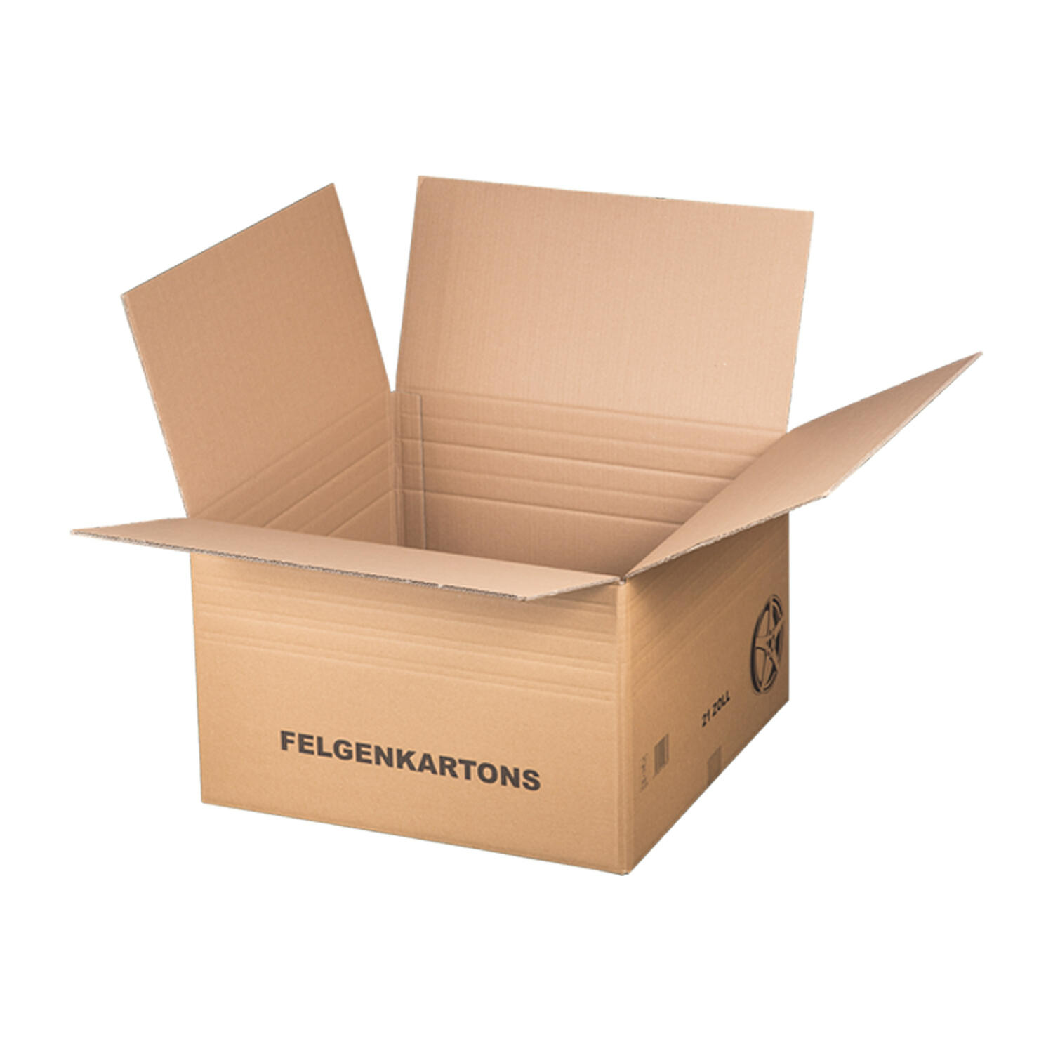 Felgenkarton f�r 21 Zoll - 575x575x(217)-365mm mit variabler H�he 2-wellig
