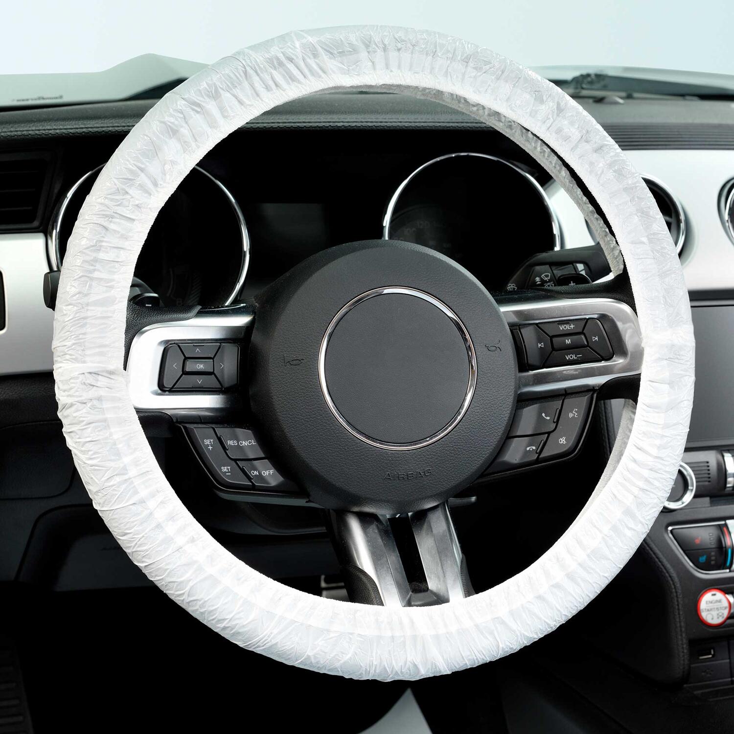 Lenkradschoner Einweg-Lenkradschutz  40 cm fr PKW mit Gummizug wei, 250 Stk.