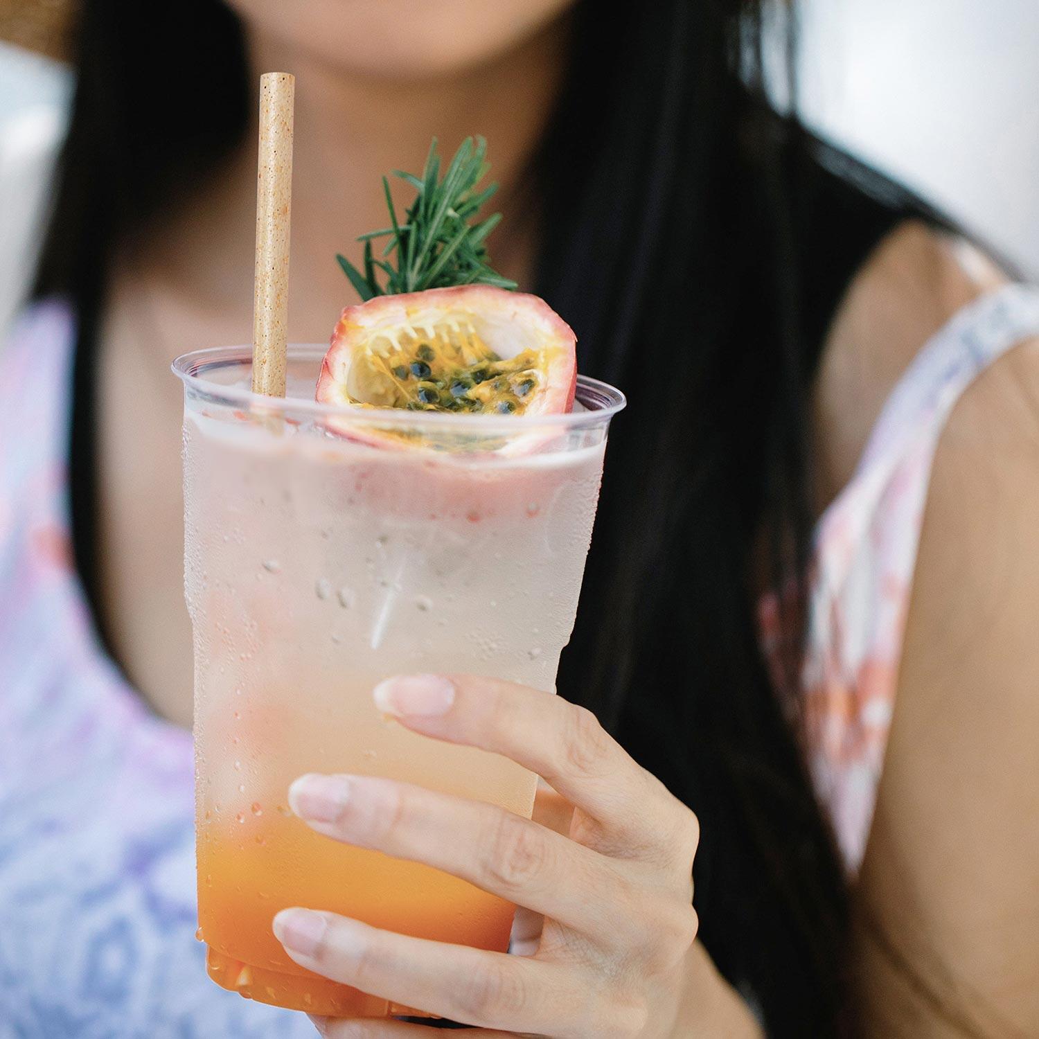 Trinkhalme aus BIO-Komposit JUMBO kraft braun 21 cm  8 mm, 100 Stk.