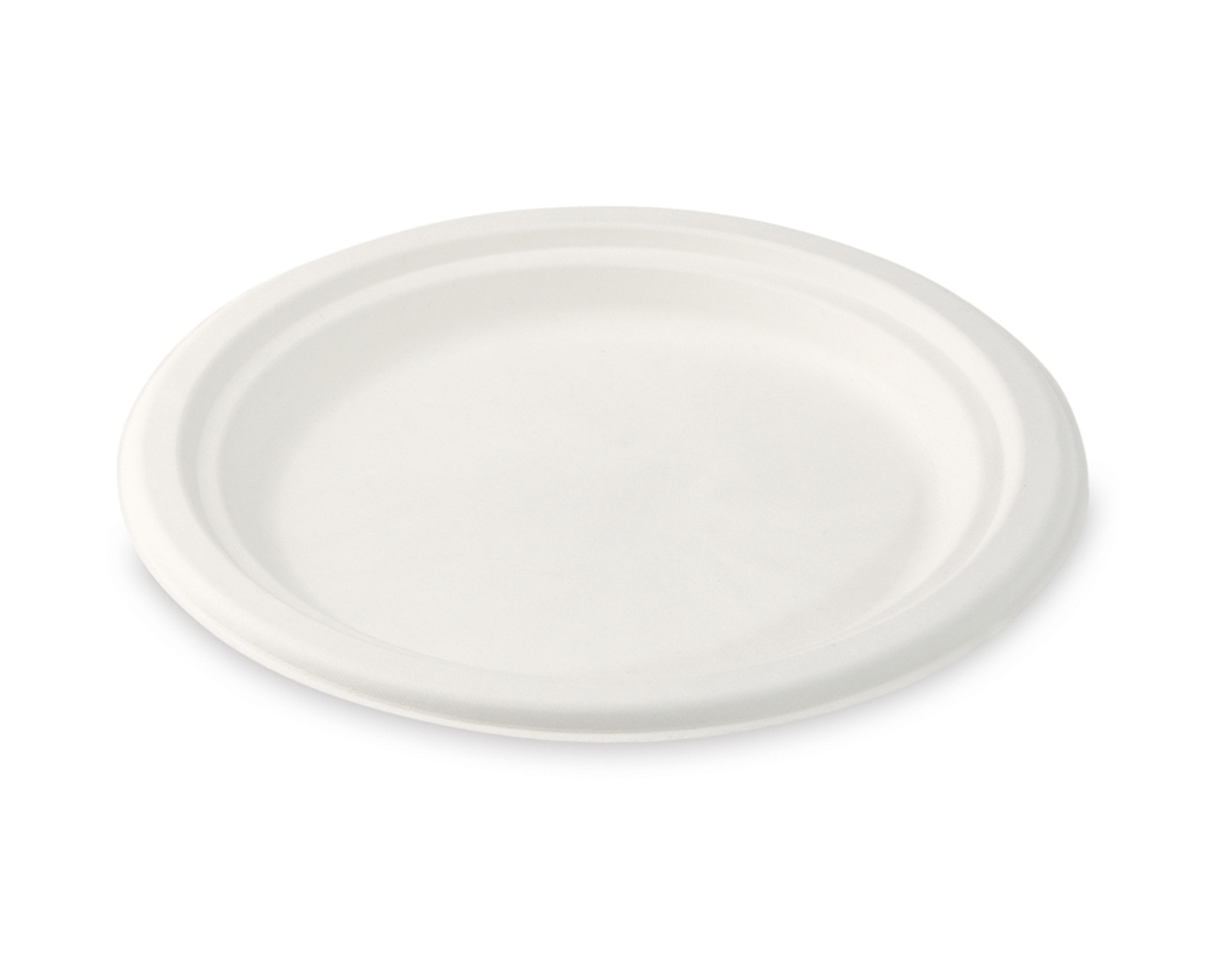 Bio Desserteller Kuchenteller Salatteller rund aus Zuckerrohr � 17.5 cm, 50 Stk.