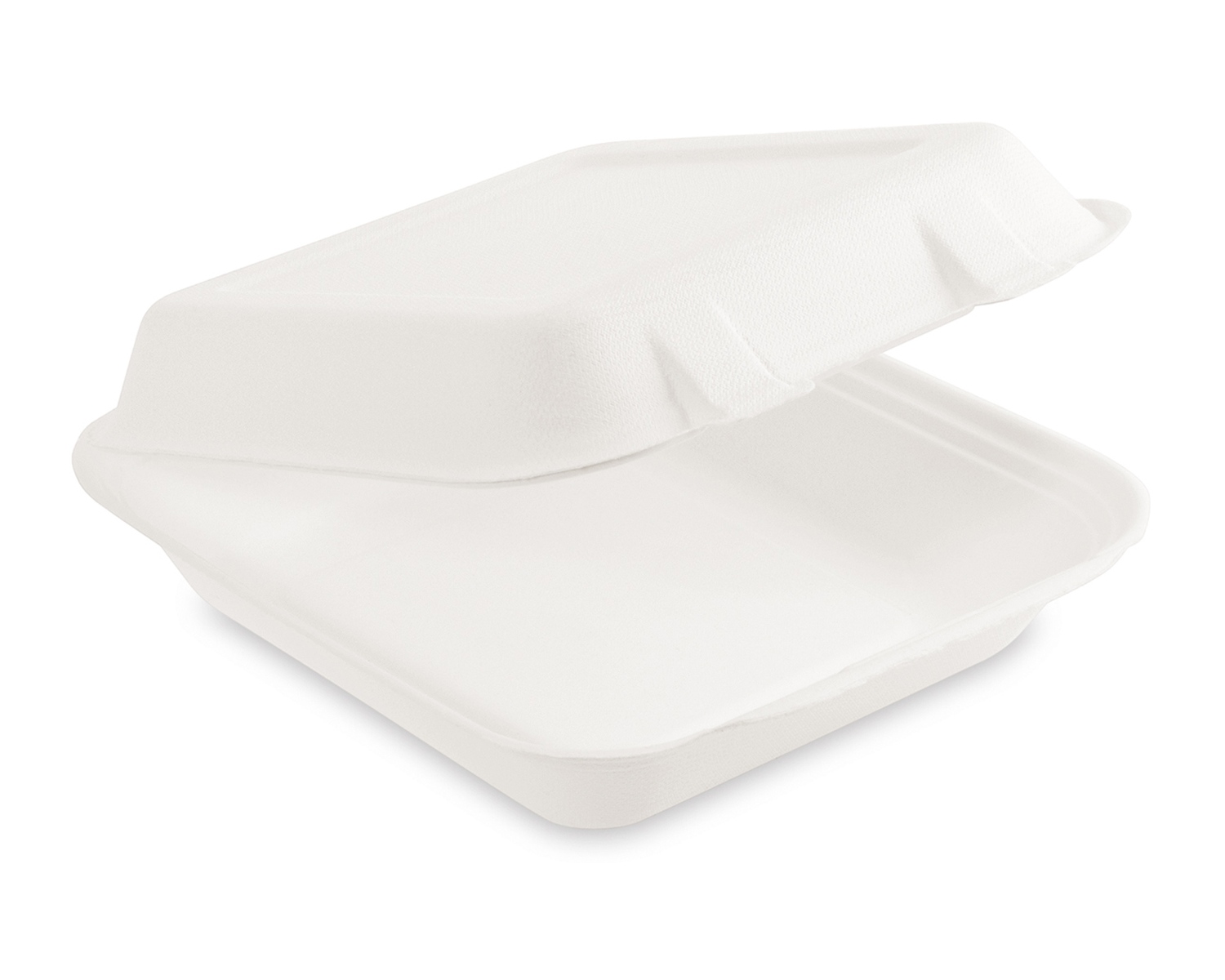 Bio Men�boxen Lunch-Boxen Sandwichbox Zuckerrohr kompostierbar 220x200x67mm, 50 Stk.
