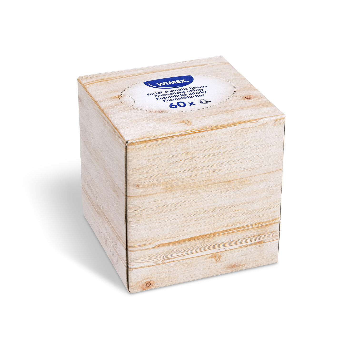 Kosmetikt�cher 100% Zellstoff 3-lagig in Spenderbox wei�, 60 Stk.