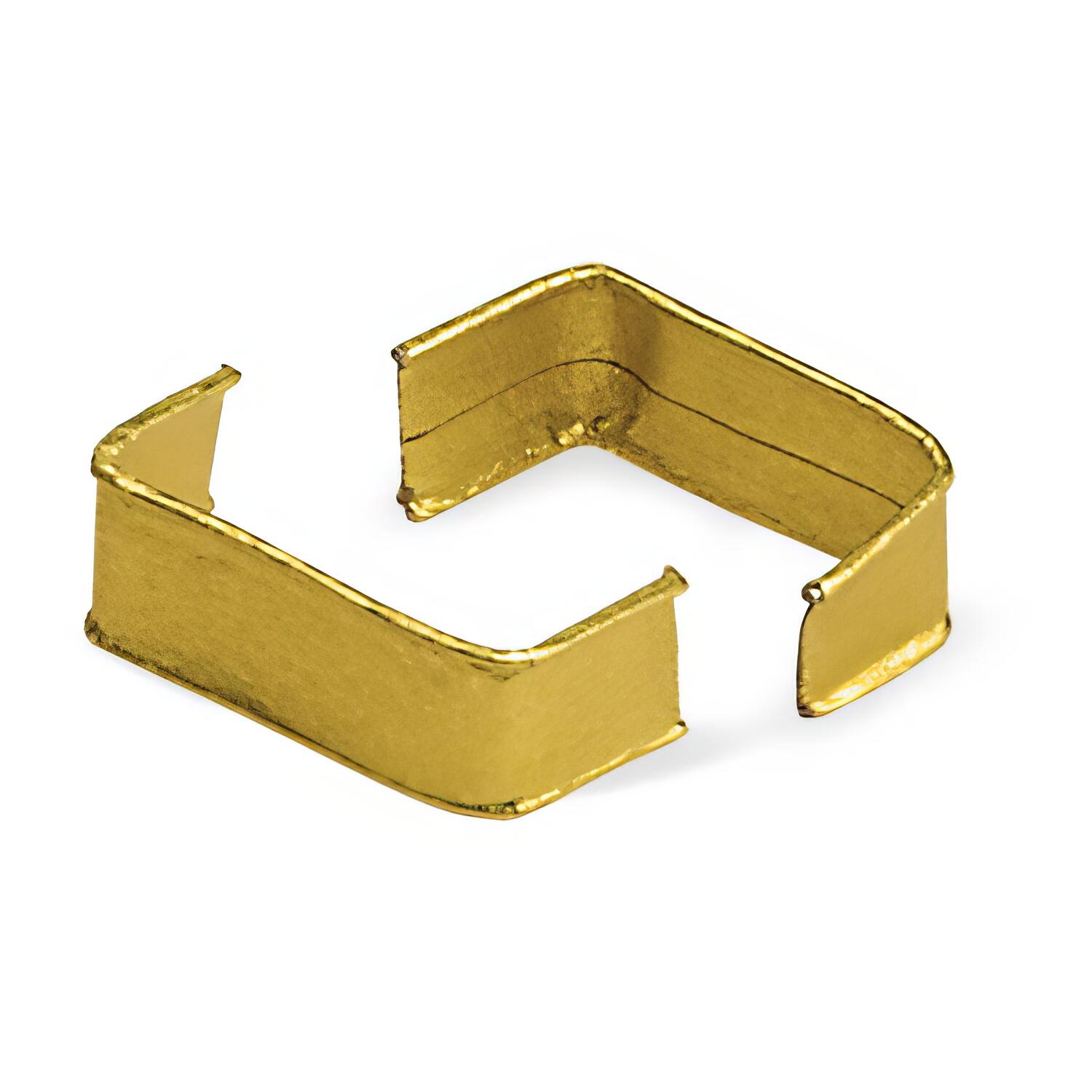 Verschlussclipse U-Form Beutelverschlsse 33 x 8 mm Gold PAP/FE, 1000 Stk.