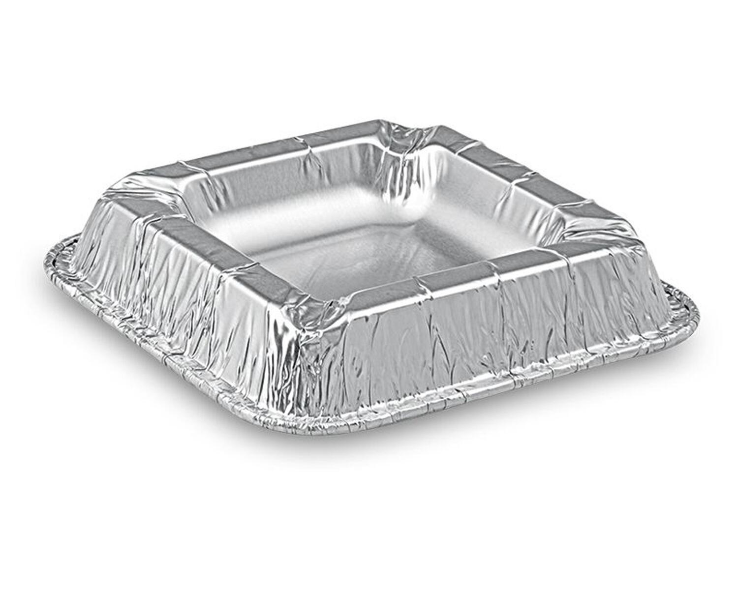 Alu Aschenbecher aus kr�ftigem Aluminium, eckig, 12,6 x 12,6 x 2,2 cm,   10 Stk.