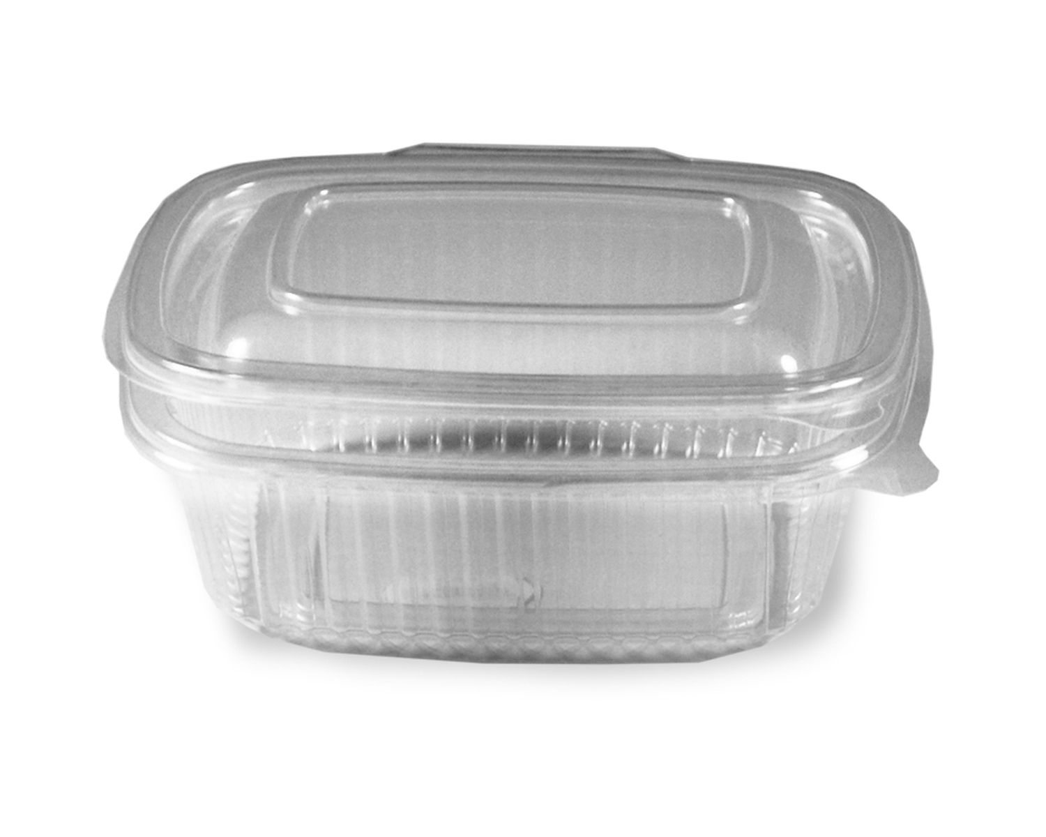 Feinkostbecher klar mit angeh�ngtem Deckel 375 ml PP, 50 Stk.