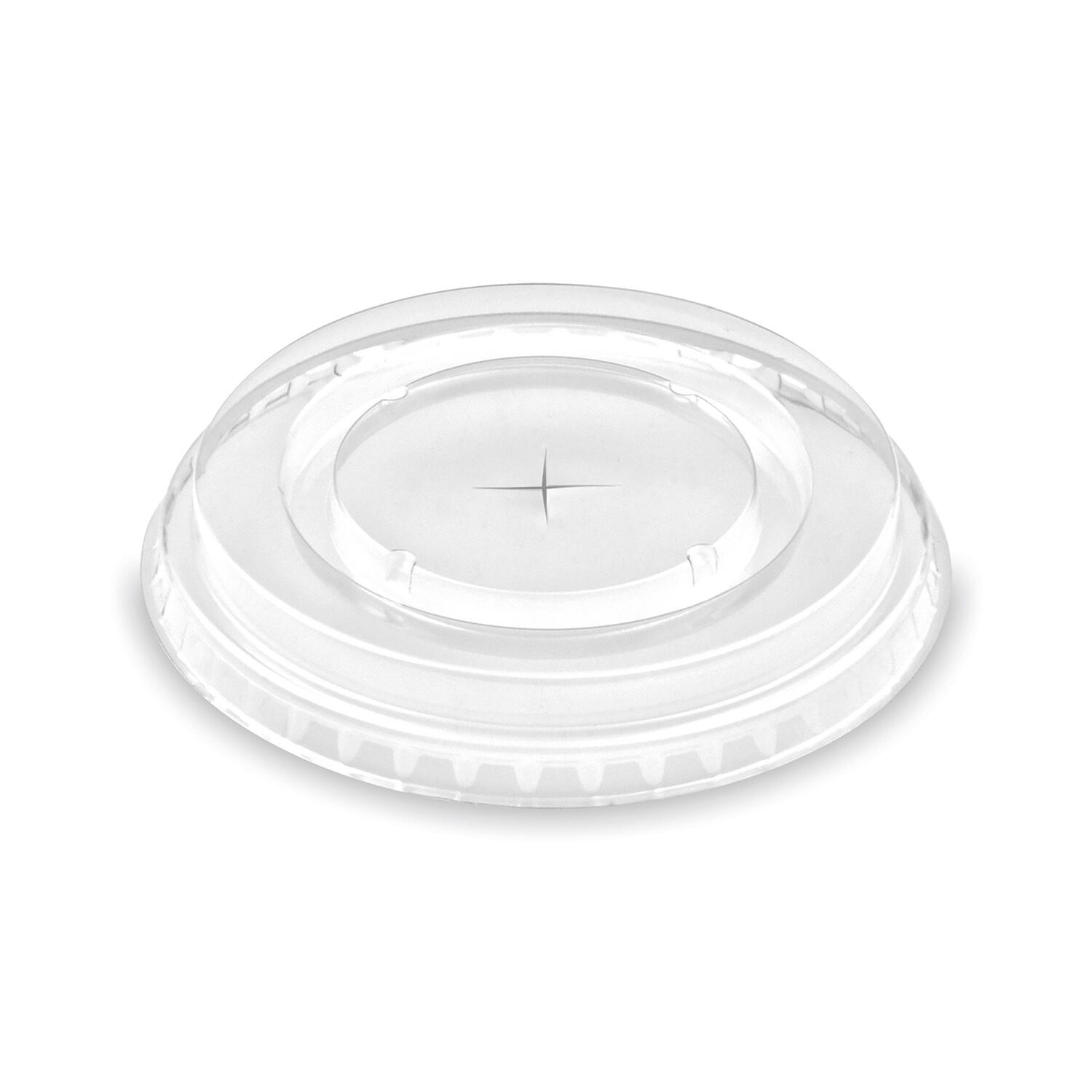 Deckel mit Kreuzschlitz f�r PET-Trinkbecher Smoothies- Dessertb. �95mm, 50 Stk.