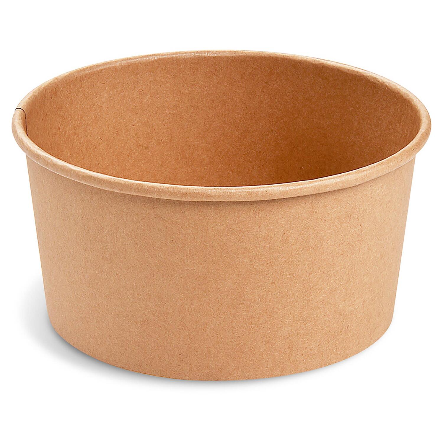 Salatschalen Feinkostschalen braun aus Pappe mit PE beschichtet 1000ml �150mm, 50 Stk.