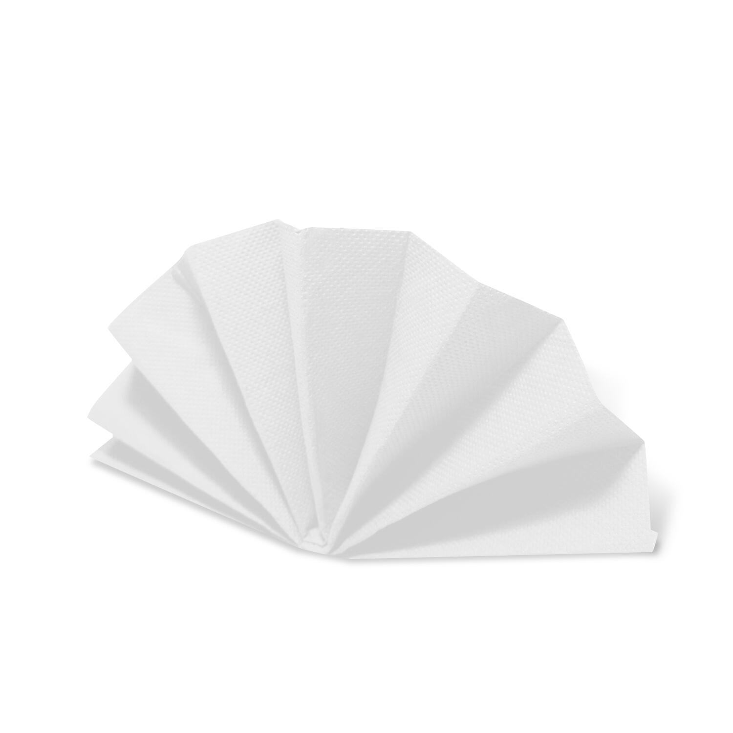 Servietten DekoStar 38 x 38 cm, wei�, 50 Stk.