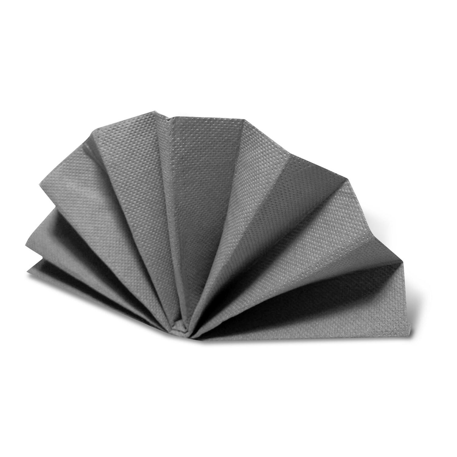 DekoStar Servietten 38 x 38 cm grau, Gepr�gte Tischservietten Tischdekoration, 50 Stk