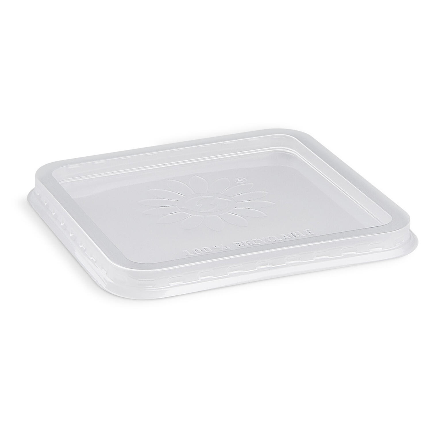 Deckel klar f�r Quadroboxx aus PP 122 x 122 mm, 50 Stk.