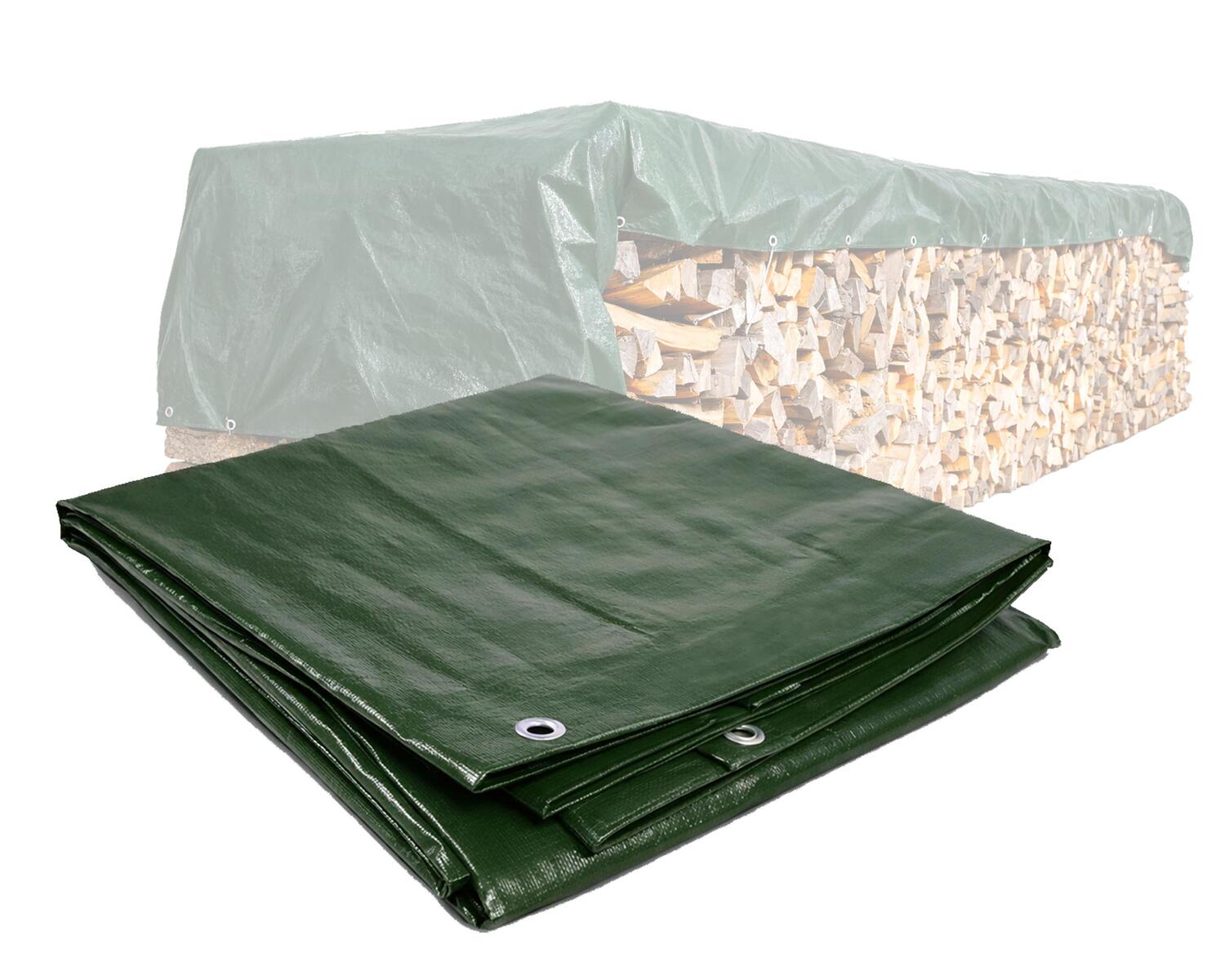 PolyTarp PE Holzabdeckplane Schutzplane 2,5 x 10m gr�n rei�fest wasserdicht 210g/m�