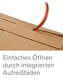 ColomPac Universalverpackung Wickelverpackung starke B-Welle 510 x 330 x -85mm mit Selbstklebeverschluss & Aufreißfaden