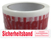 Packband Klebeband 50mmx66m low noise wei-transparent mit Aufdruck SICHERHEITSBAND