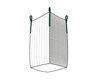 Big Bag  90x90x140cm Typ Holz, belüftet, 2-seitig Ventilationsstreifen + 2-seitig Netz