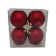 Weihnachtskugeln Christbaumkugeln aus Kunststoff rot matt, �10cm, 4 Stk.