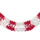 Girlande aus Papier rot/weiss schwer entflammbar Ø14.5cm 3.6m, 1 Stk.