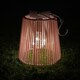 Solarlaterne Gartenlaterne Outdoor aus Metall LED pastellrosa, 22cm