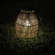 Solarlaterne Gartenlaterne Outdoor aus Metall/Rattan LED gold/natur, 24cm