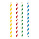 Trinkhalme aus Papier bunt gestreift �6mm 21cm, 20 Stk.
