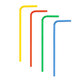 Trinkhalme aus Papier flexibel bunt �6mm 24cm, 20 Stk.