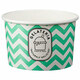 Eisbecher aus Papier Zick Zack Motiv gr�n 235 ml 8oz mit Deckel, 100 Stk.
