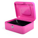 Geldkassette aus robustem Stahl mit herausnehmbaren M�nzf�chern 200 mm, rosa