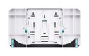 Satino Jumbo Doppelrollen-Toilettenpapierspender Centerfeed mit Innenabwicklung, CF2, wei�