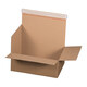 Schnellaufrichtekarton 350x256x135mm Selbstklebeverschluss Aufrei�faden Automatikboden braun - Schuhkarton