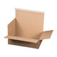 Schnellaufrichtekarton 540x380x160mm Selbstklebeverschluss Aufreißfaden Automatikboden braun