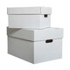 Aufbewahrungsboxen mit abnehmbaren Deckel 335x245x195mm weiß grau
