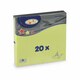 Servietten 33 x 33 cm 1/4-Falz 3-lagig gelbgr�n, 20 Stk.