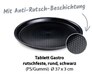 Gastro Serviertablett rutschfest rund schwarz Ø37 x 3 cm