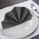 DekoStar Servietten 38 x 38 cm grau, Gepr�gte Tischservietten Tischdekoration, 50 Stk